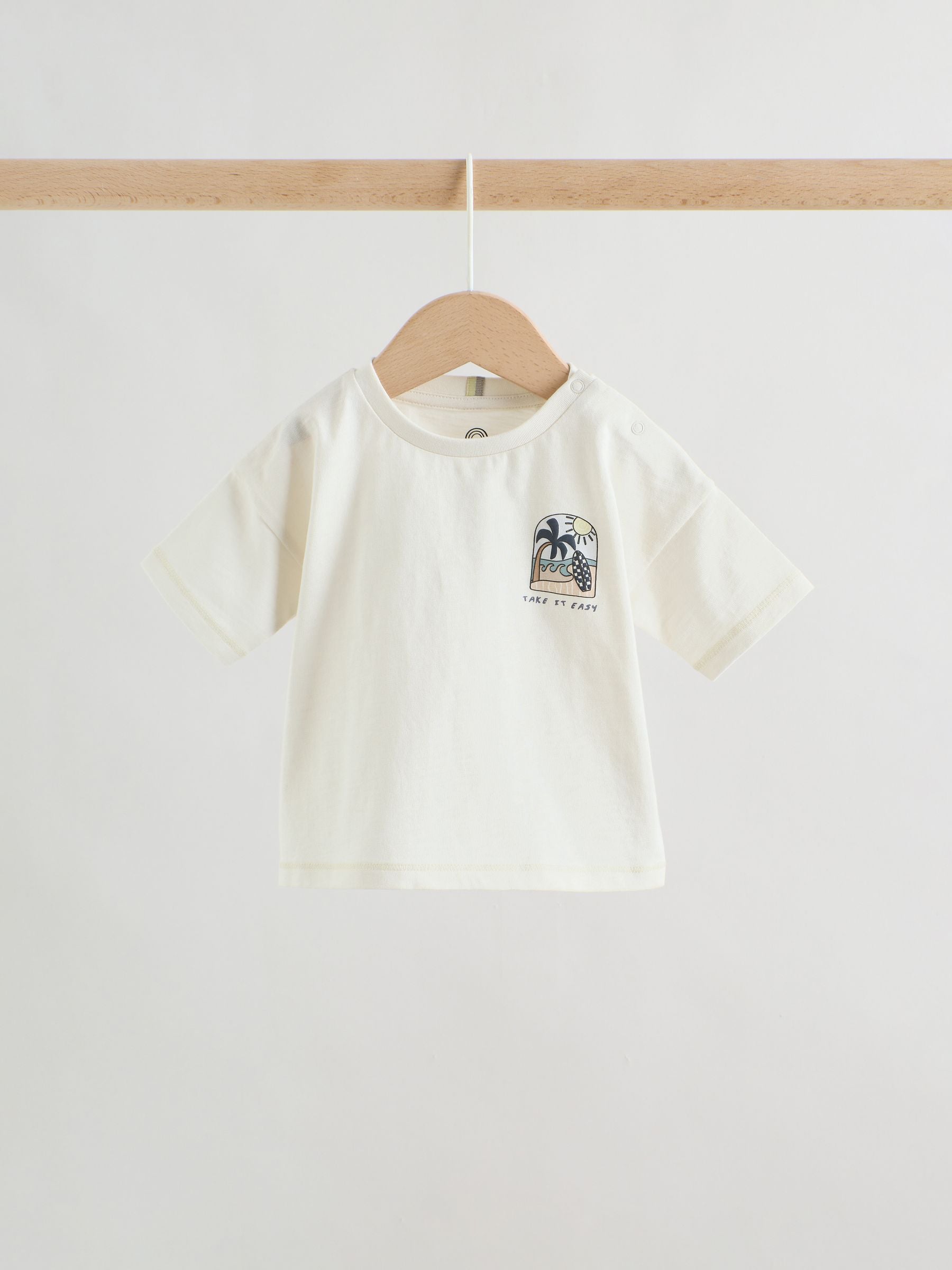 Grey/White Palm Top and Shorts Baby Set (0mths-2yrs) image 6