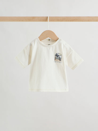 Grey/White Palm Top and Shorts Baby Set (0mths-2yrs) image 6