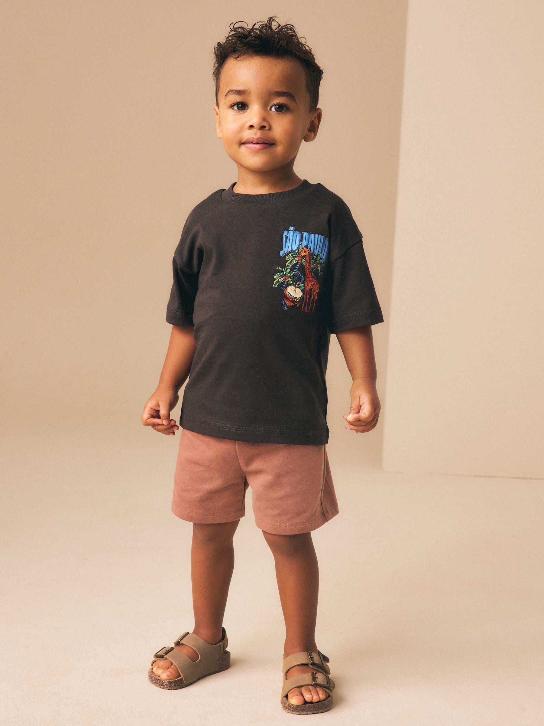 Rust Brown Jersey Shorts (3mths-7yrs) image 3