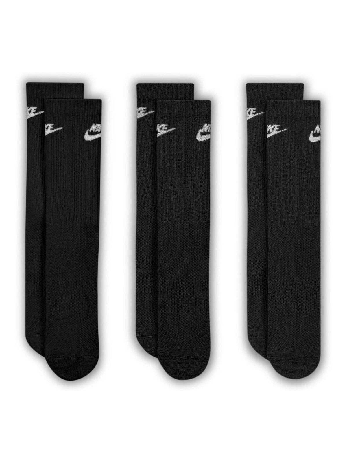 Nike Black Crew Everyday Crew Socks 3 Pack - image 2