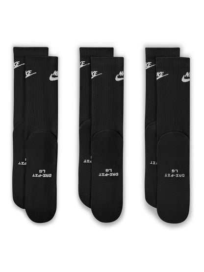 Nike Black Crew Everyday Crew Socks 3 Pack - image 3
