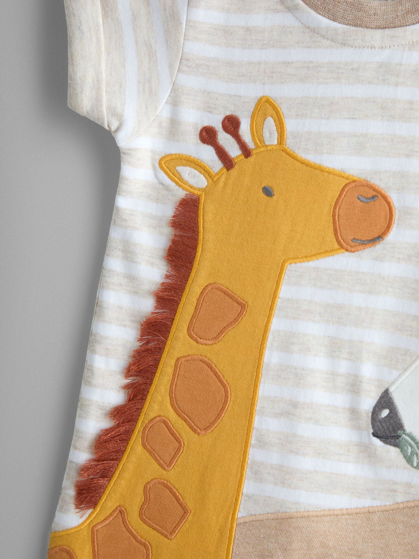 JoJo Maman Bébé Natural Appliqué Scene Romper image 3
