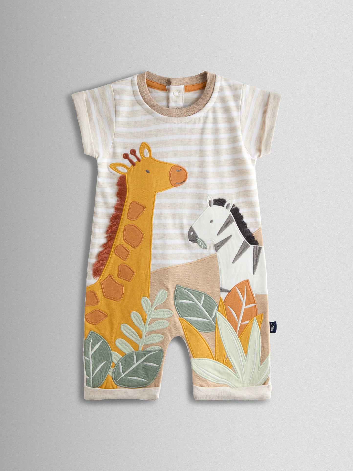 JoJo Maman Bébé Natural Appliqué Scene Romper image 1