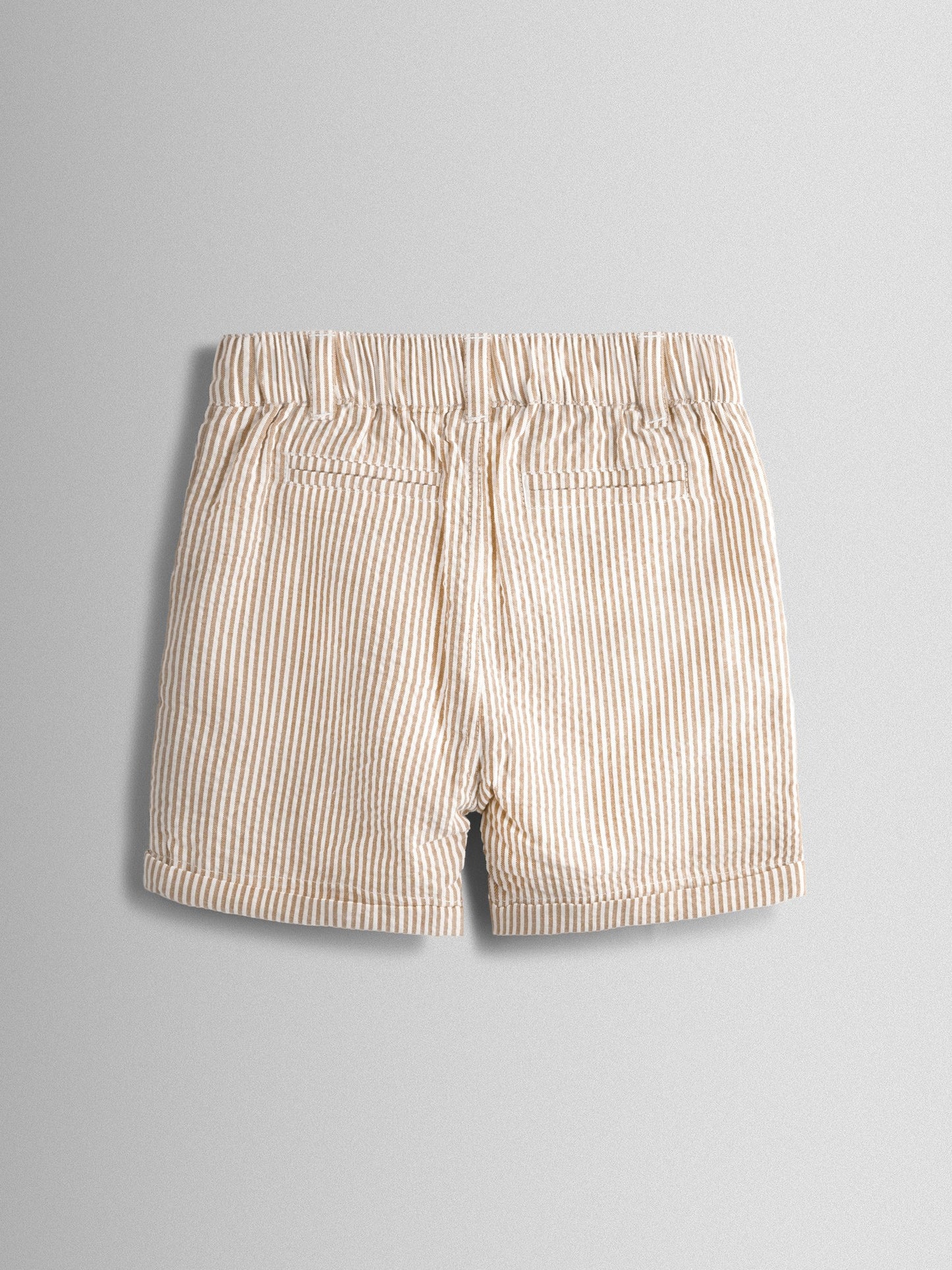 Dsiney Kidz - JoJo Maman Bébé Natural Seersucker Stripe Shorts image 2