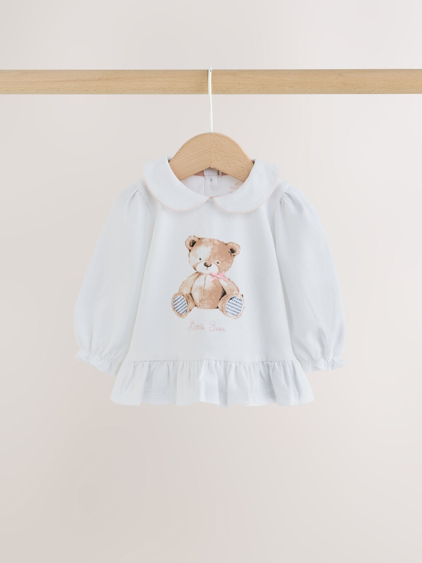 Dsiney Kidz - White/Blue Bear Baby T-Shirt And Leggings 2 Piece Set (0mths-2yrs) image 2