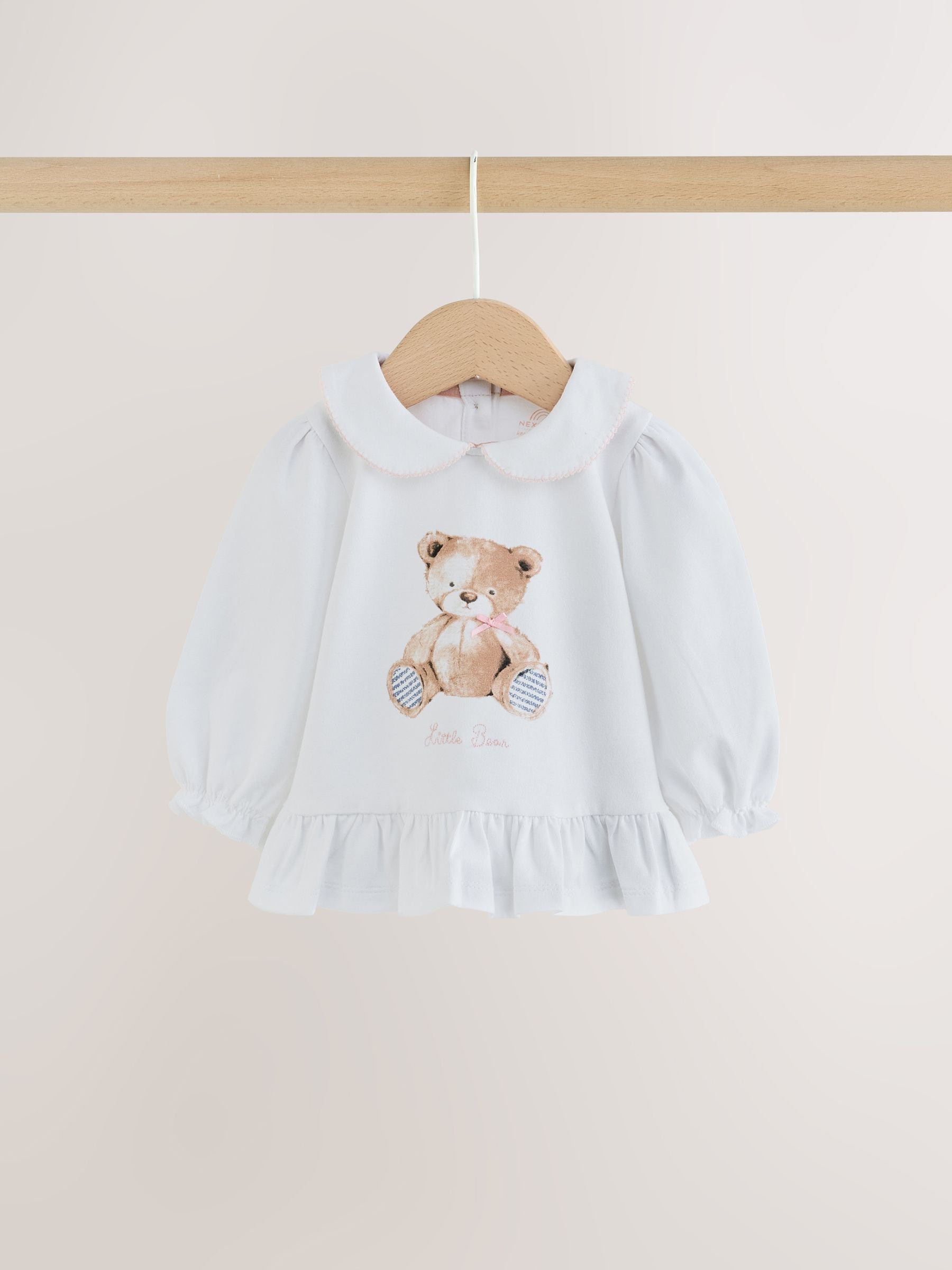 Dsiney Kidz - White/Blue Bear Baby T-Shirt And Leggings 2 Piece Set (0mths-2yrs) image 2