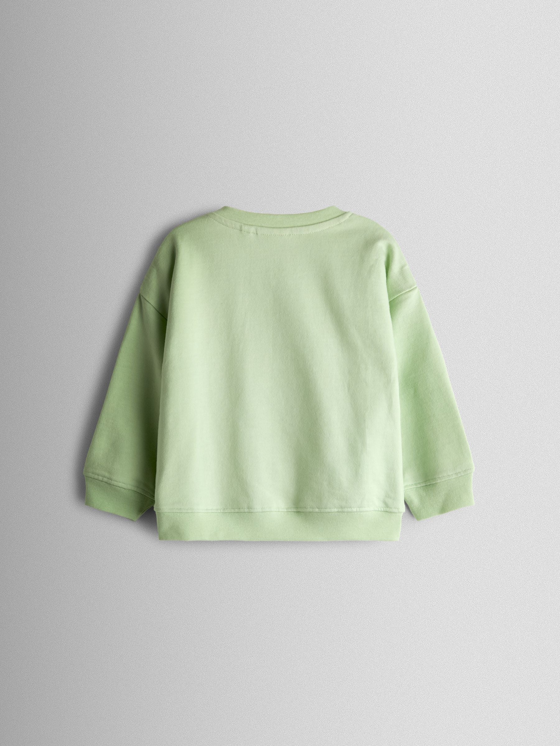 Dsiney Kidz - JoJo Maman Bébé Sage Green Surf Seeker Appliqué Sweatshirt image 2