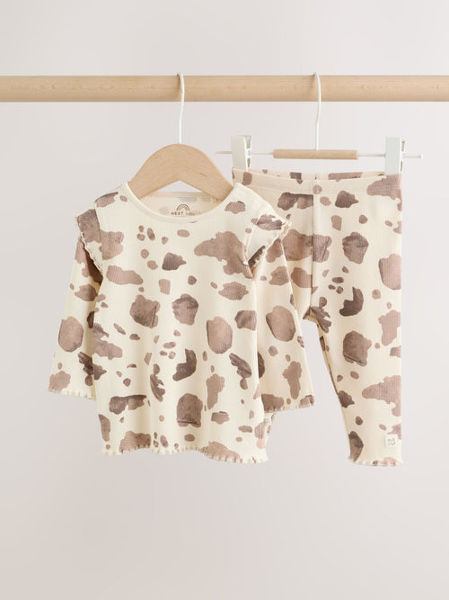 Dsiney Kidz - Brown Cow Baby Top and Leggings Set 2 Piece (0mths-2yrs) image 1