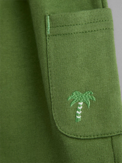 Dsiney Kidz - JoJo Maman Bébé Green 2-Pack Stripe & Plain Shorts image 7