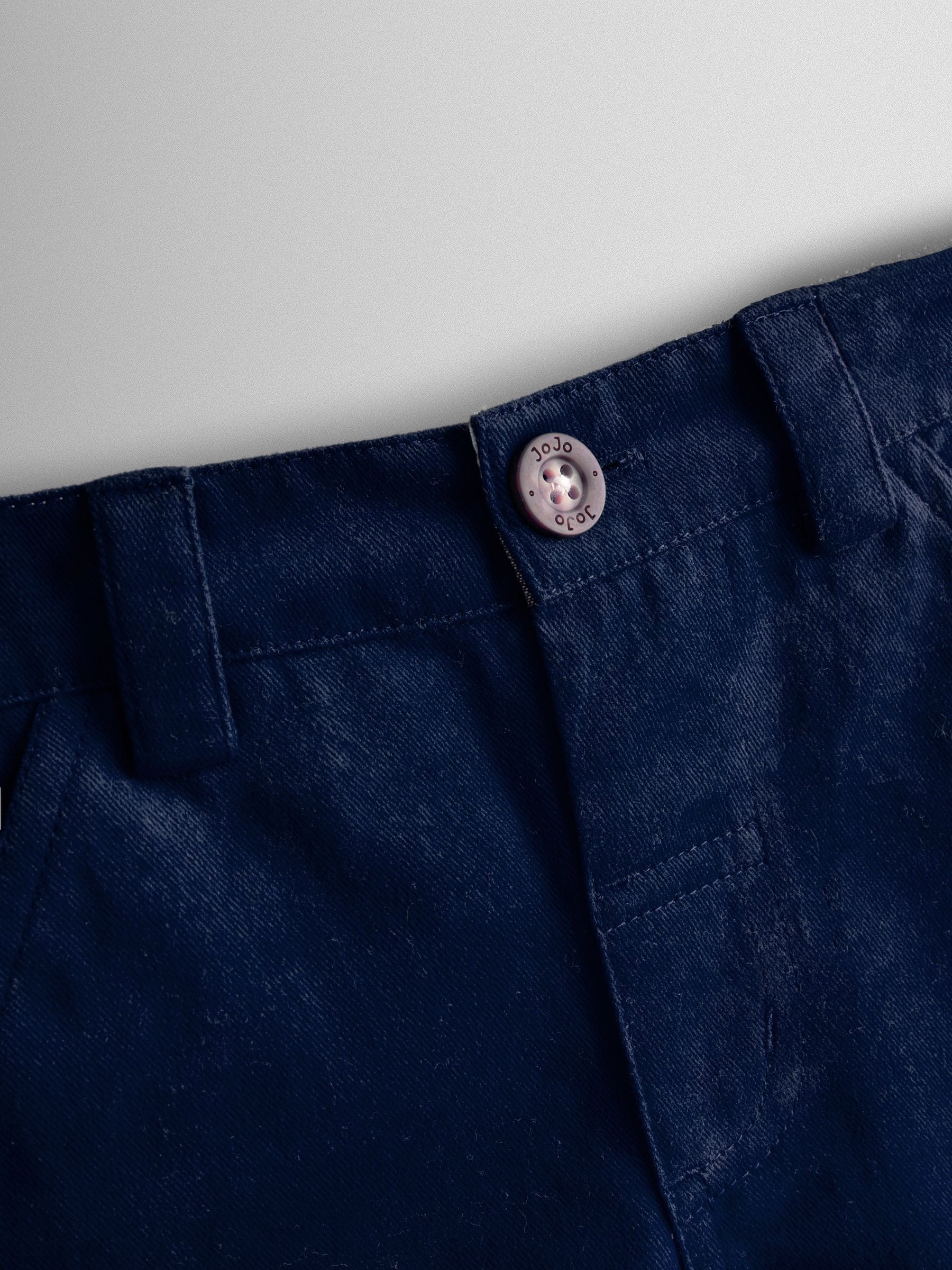 Dsiney Kidz - JoJo Maman Bébé Mid Blue Twill Chino Shorts image 3