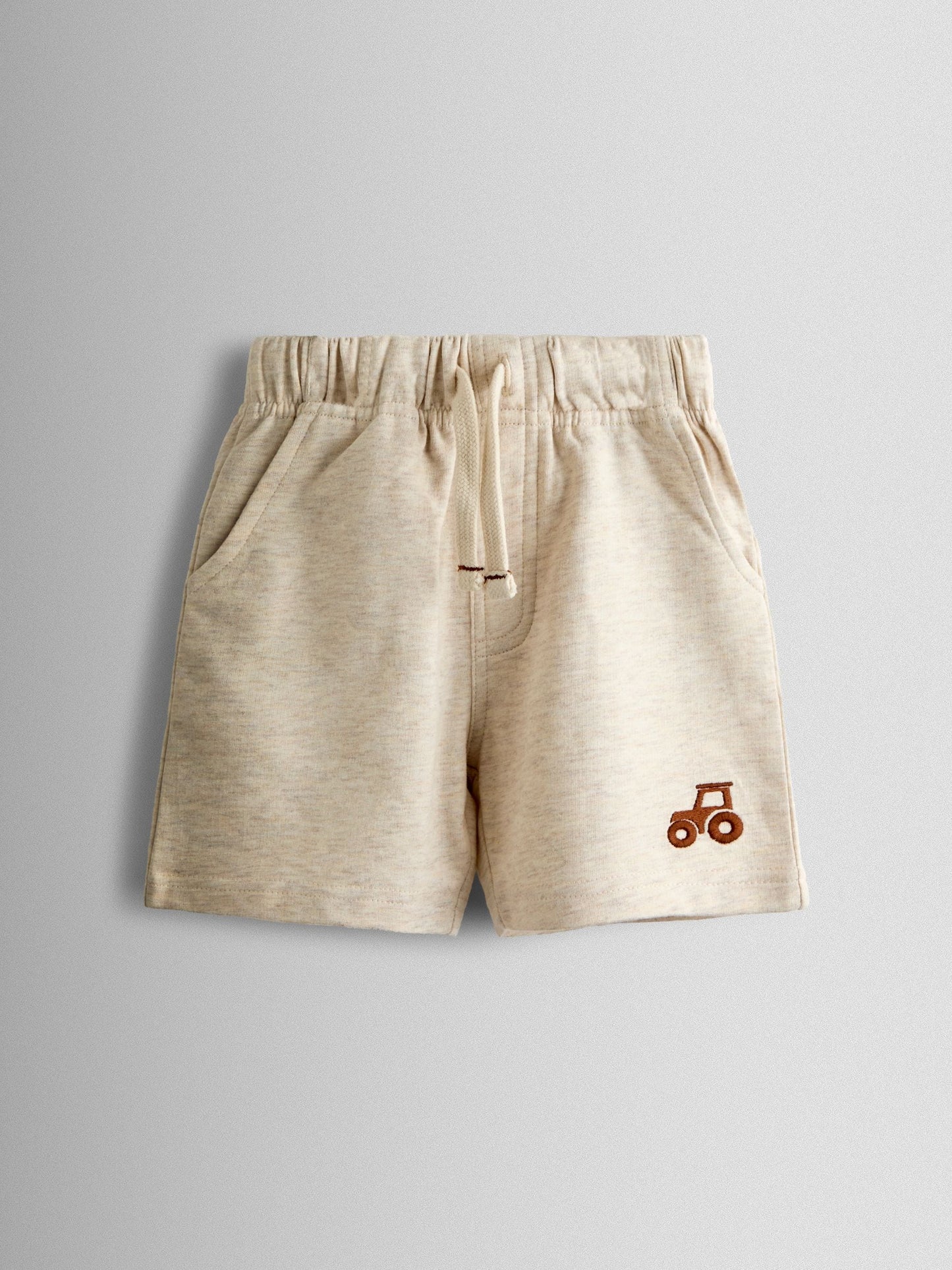 Dsiney Kidz - JoJo Maman Bébé Natural 2-Pack Checkerboard & Plain Shorts image 4