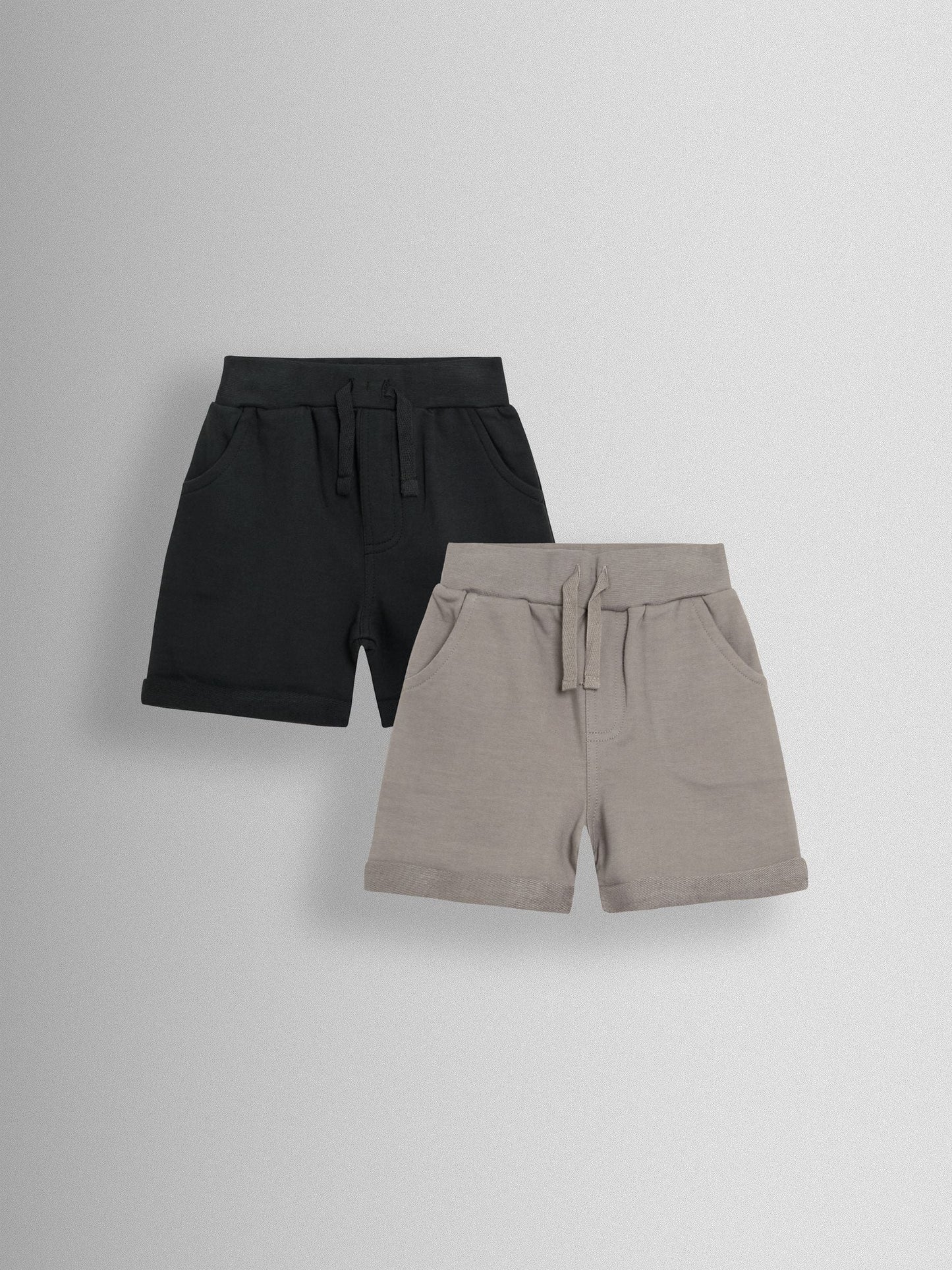 Dsiney Kidz - JoJo Maman Bébé Grey 2-Pack Jogger Shorts image 1
