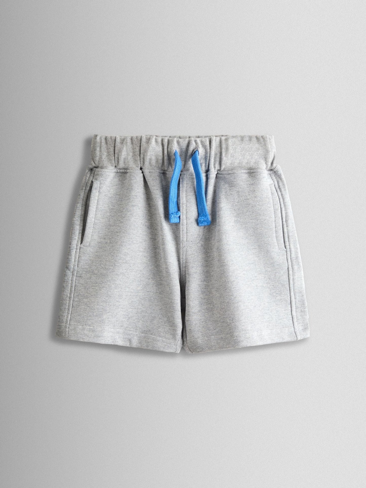 Dsiney Kidz - JoJo Maman Bébé Blue & Grey Shark 2-Pack Appliqué & Plain Shorts image 4