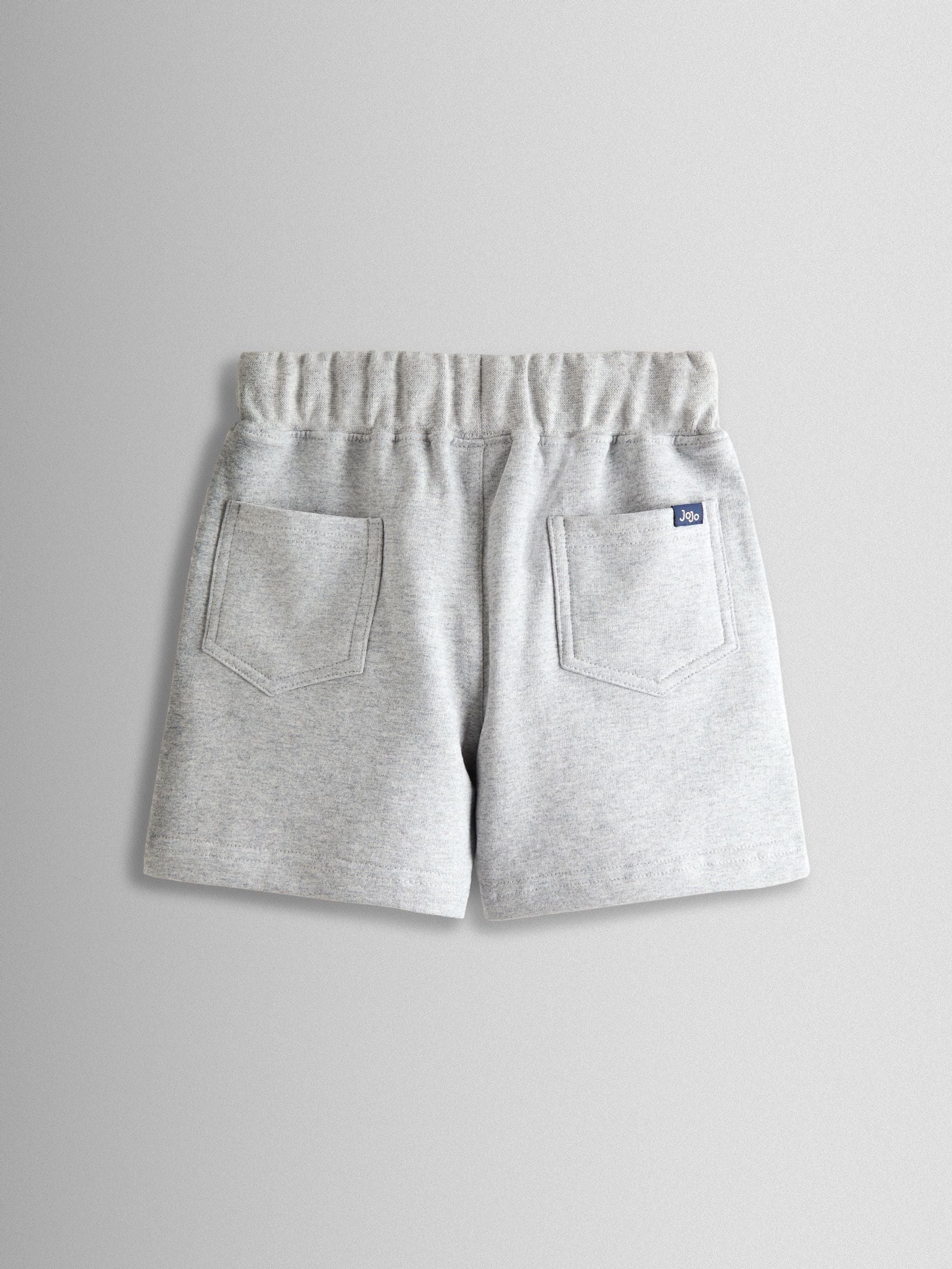 Dsiney Kidz - JoJo Maman Bébé Blue & Grey Shark 2-Pack Appliqué & Plain Shorts image 5