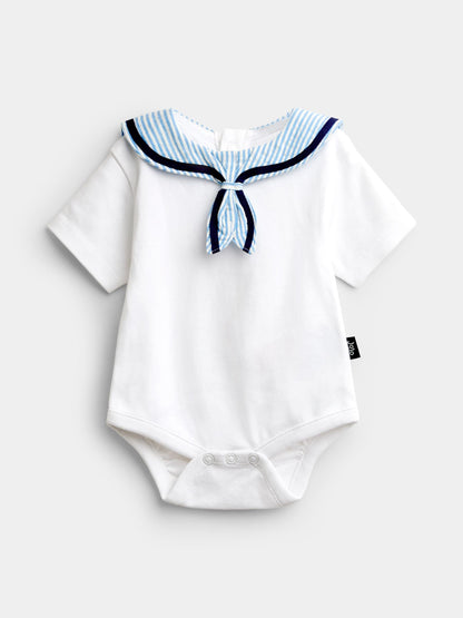 Dsiney Kidz - JoJo Maman Bébé White Sailor Collar Bodysuit image 1