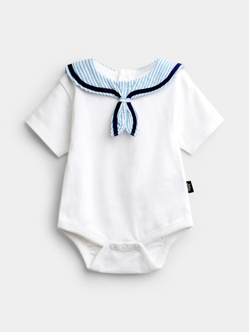 Dsiney Kidz - JoJo Maman Bébé White Sailor Collar Bodysuit image 1