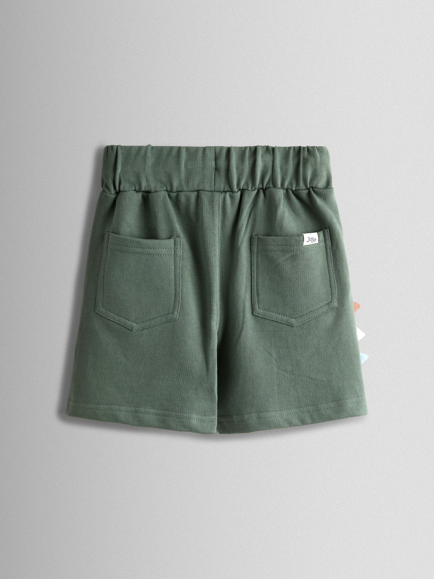 Dsiney Kidz - JoJo Maman Bébé Green Dino 2-Pack Appliqué & Plain Shorts image 4