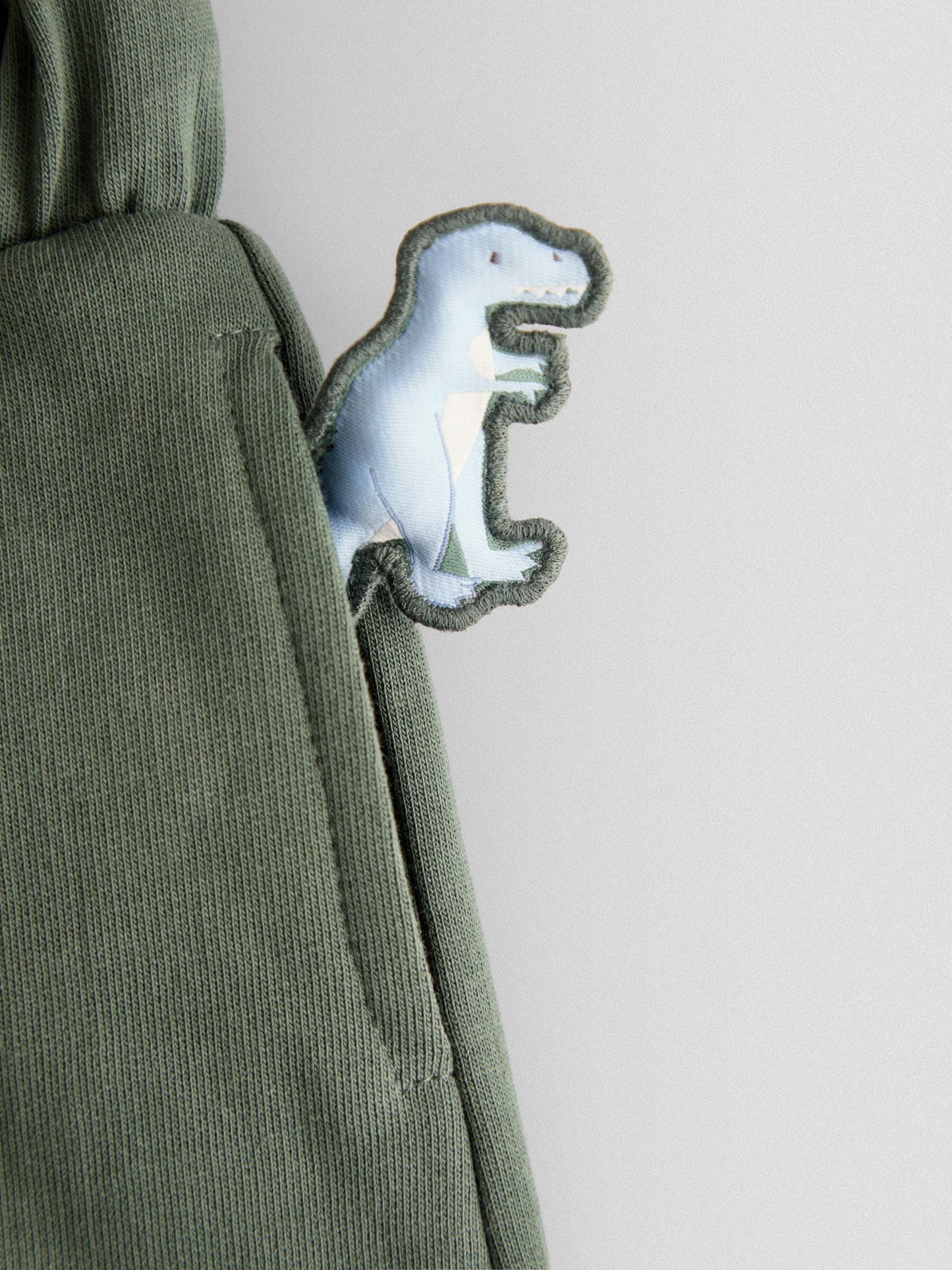 Dsiney Kidz - JoJo Maman Bébé Green Dino 2-Pack Appliqué & Plain Shorts image 7