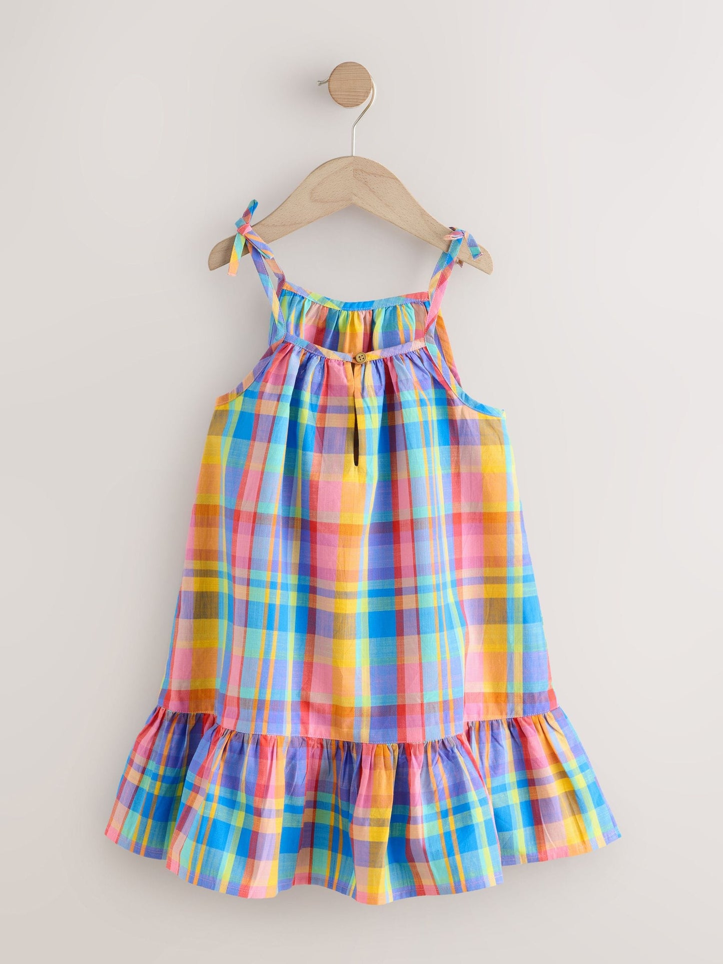 Check Angel Sleeve Dress (3-16yrs) image 8