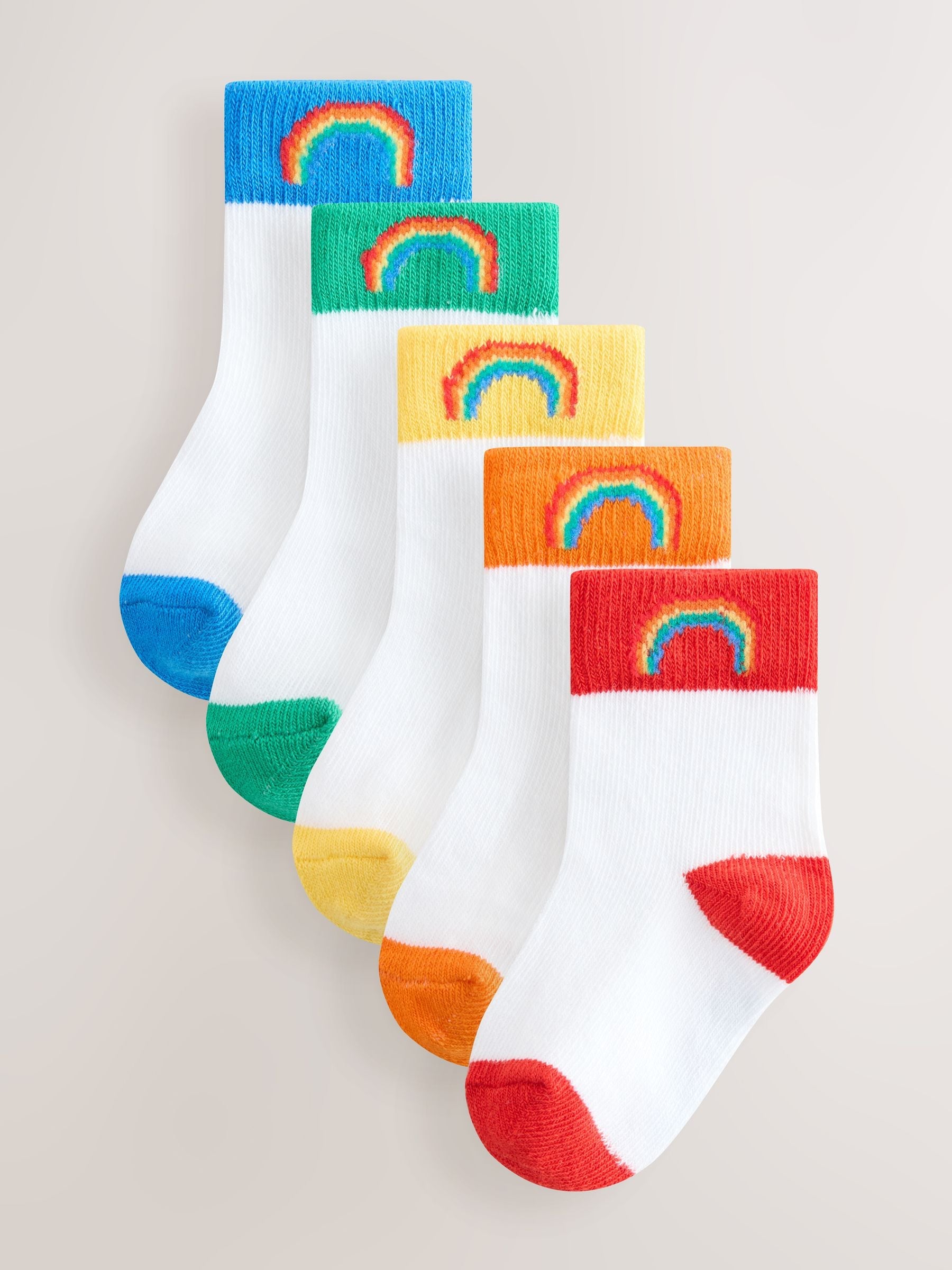 Little Bird by Jools Oliver White Socks Baby 5 Pack image 1