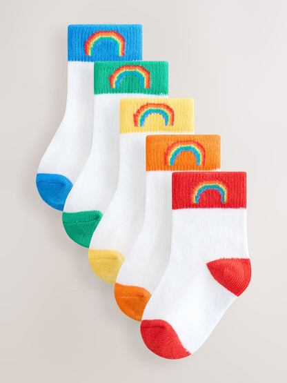 Little Bird by Jools Oliver White Socks Baby 5 Pack image 1