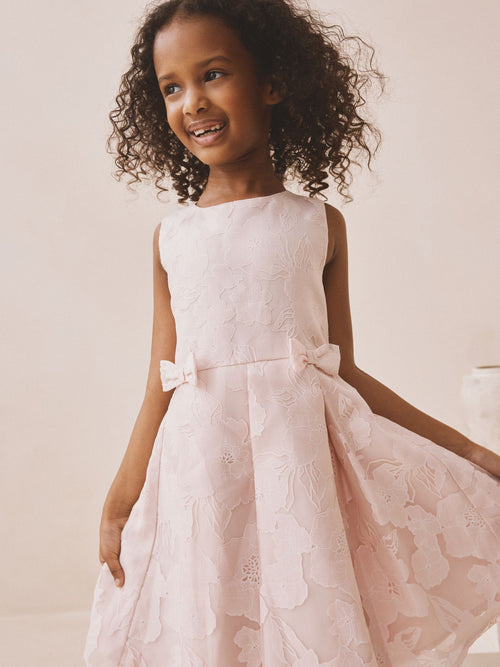 Dsiney Kidz - Pink Floral Jacquard Prom Dress (3-16yrs) image 1