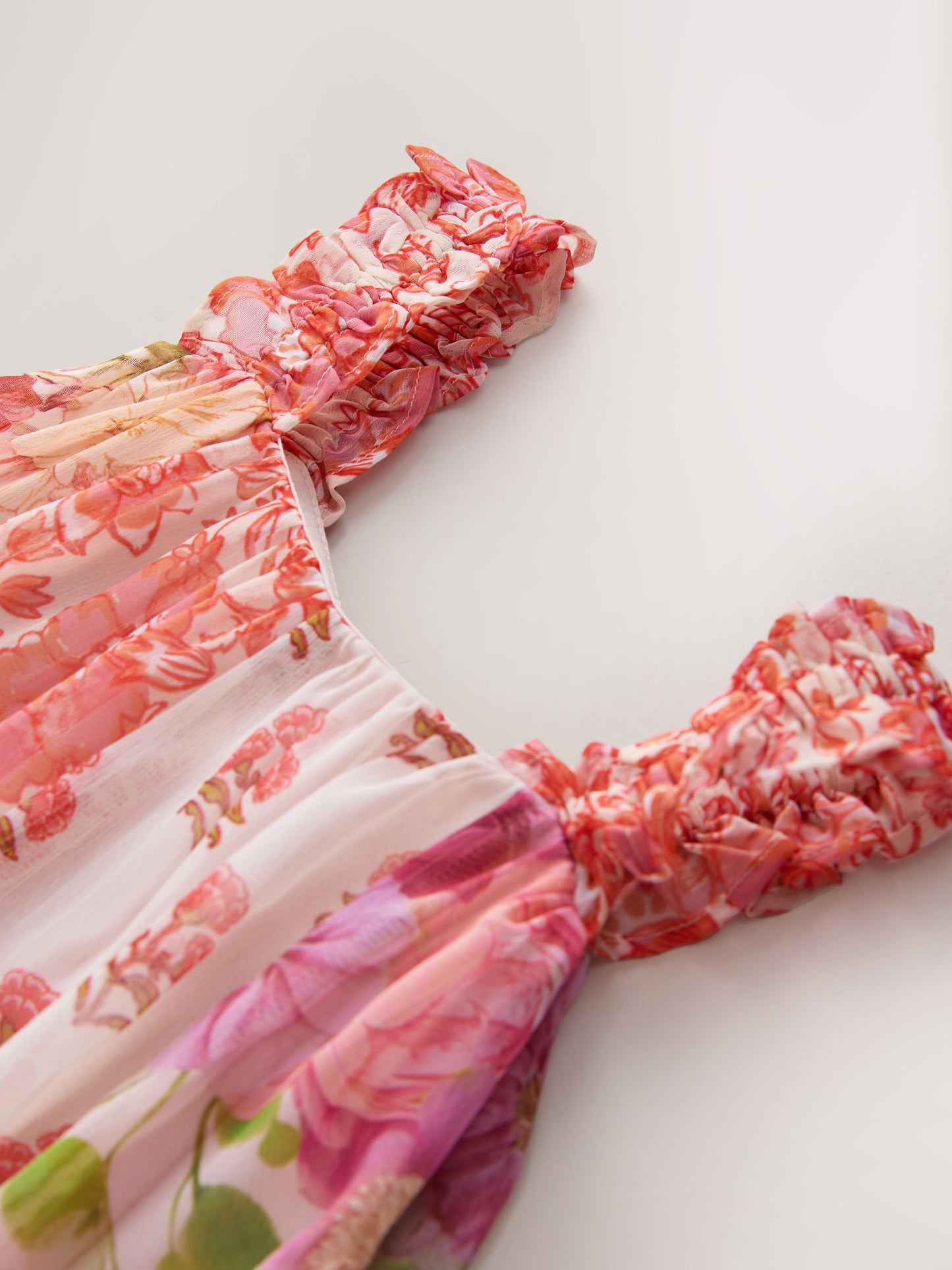 Pink Floral Mixed Print Strappy Occasion Dress (3-16yrs) image 7