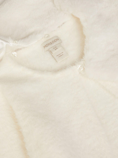 Dsiney Kidz - Monsoon Cream Detachable Collar Fuzzy Cardigan image 3