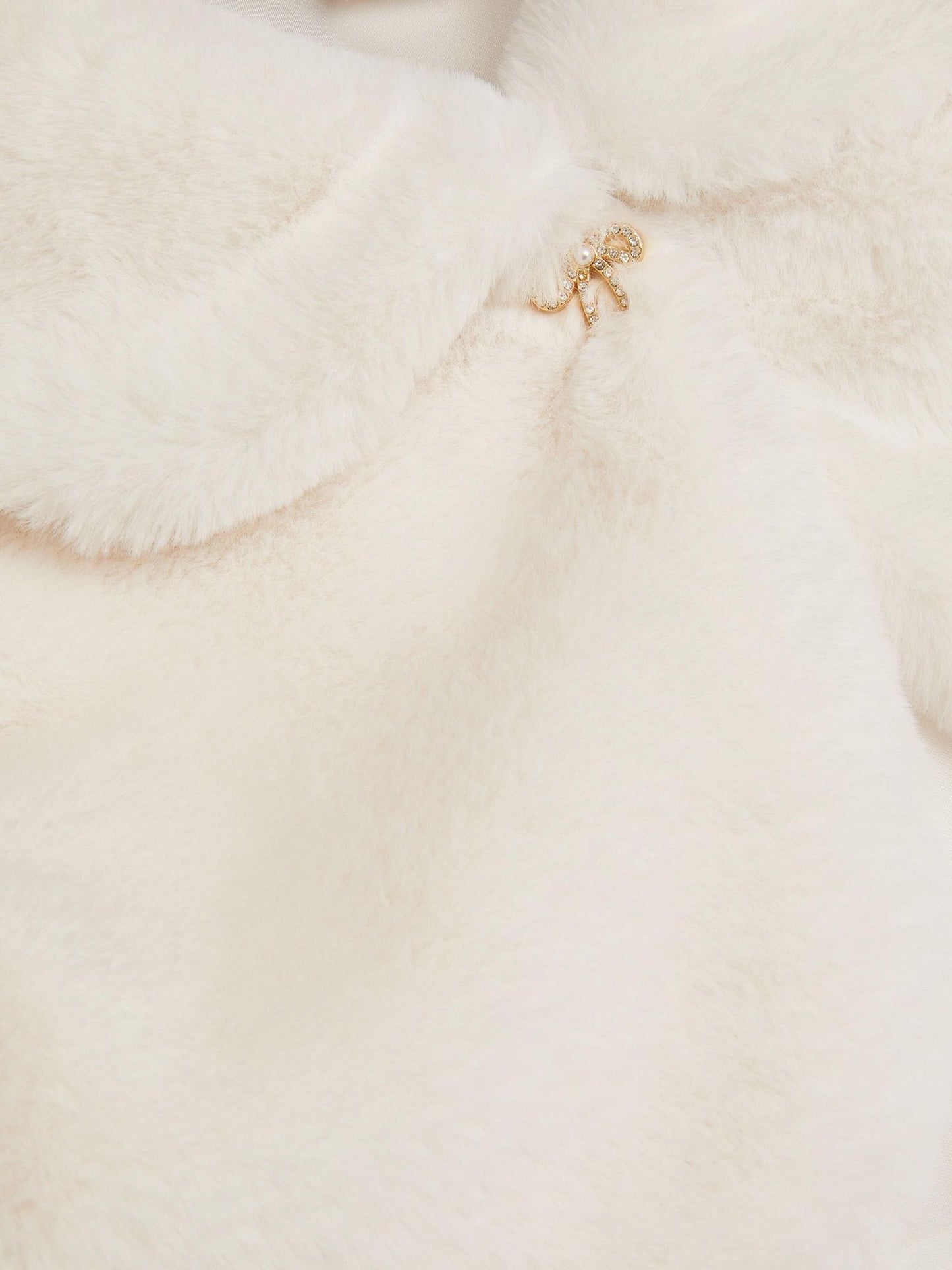 Dsiney Kidz - Monsoon Cream Detachable Collar Fuzzy Cardigan image 4