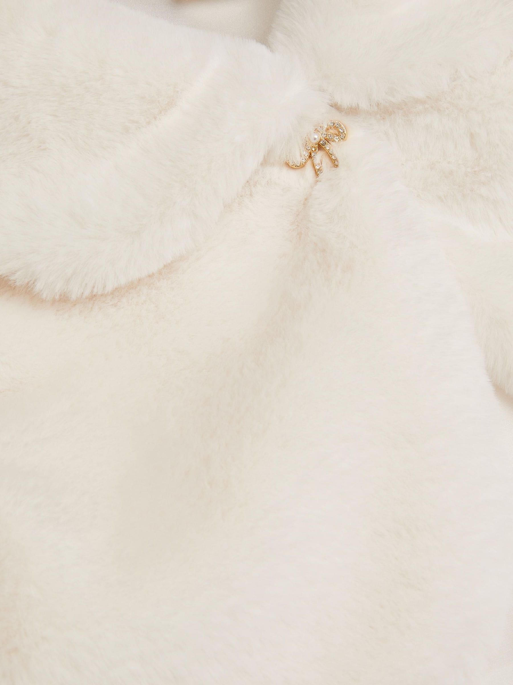 Dsiney Kidz - Monsoon Cream Detachable Collar Fuzzy Cardigan image 4