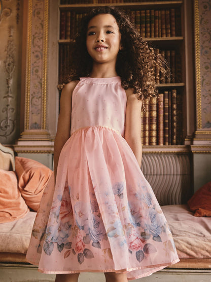 Pink Floral Sleeveless Occasion Dress (3-16yrs) image 5