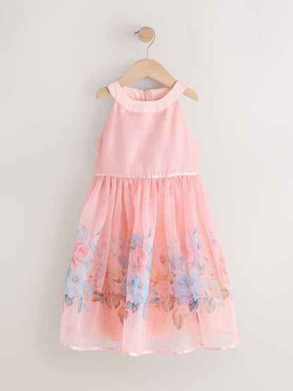 Pink Floral Sleeveless Occasion Dress (3-16yrs) image 6