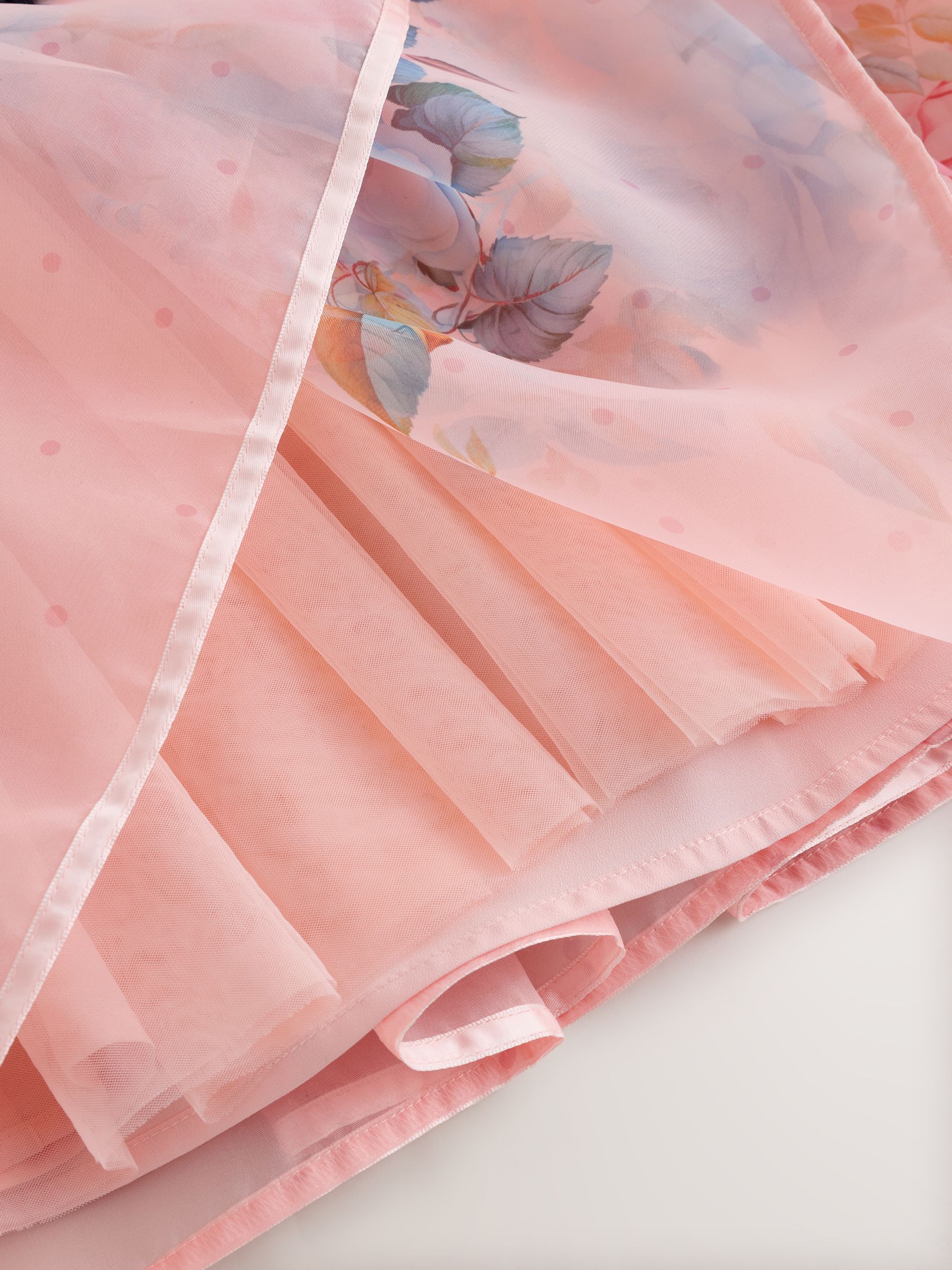 Pink Floral Sleeveless Occasion Dress (3-16yrs) image 8