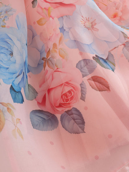 Pink Floral Sleeveless Occasion Dress (3-16yrs) image 9