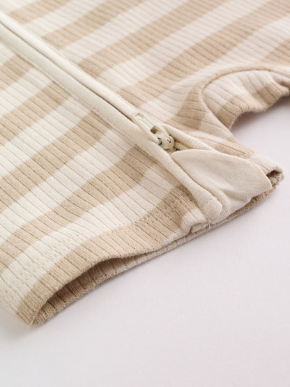 Brown Two Way Zip Baby Rompers 3 Pack (0mths-3yrs) image 5