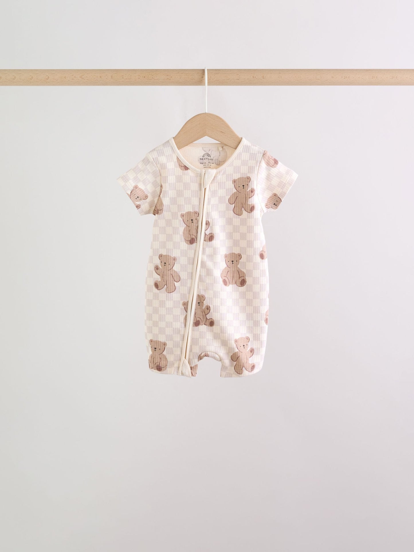 Brown Two Way Zip Baby Rompers 3 Pack (0mths-3yrs) image 5