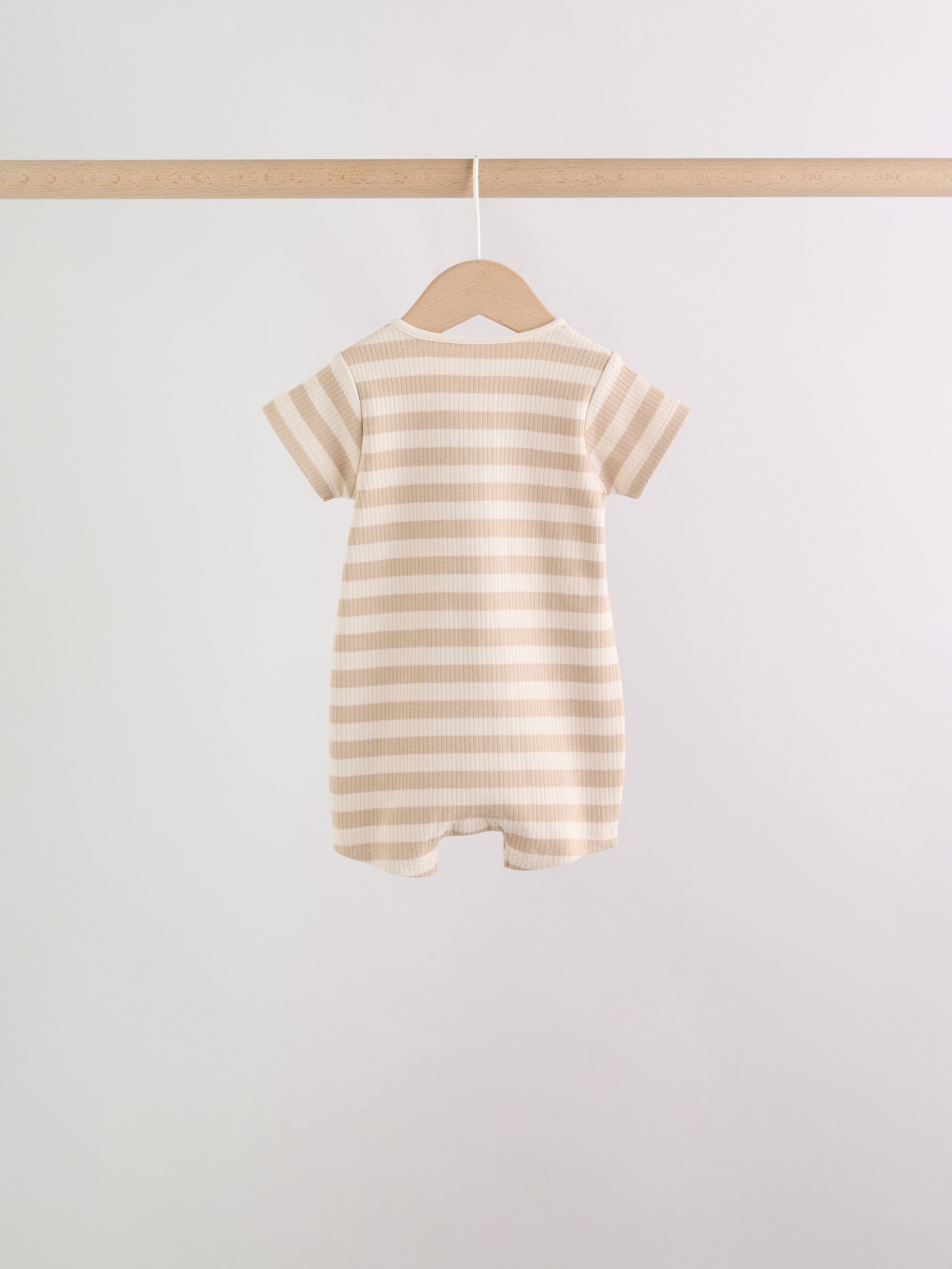 Brown Two Way Zip Baby Rompers 3 Pack (0mths-3yrs) image 6