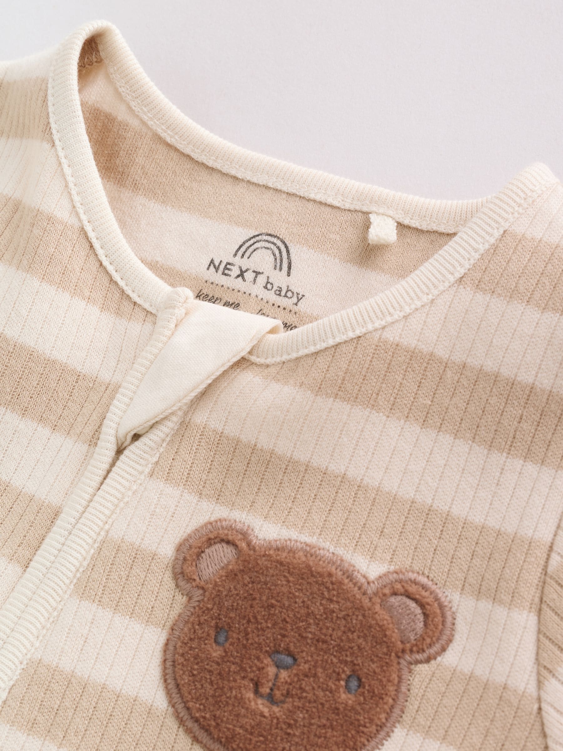 Brown Two Way Zip Baby Rompers 3 Pack (0mths-3yrs) image 9