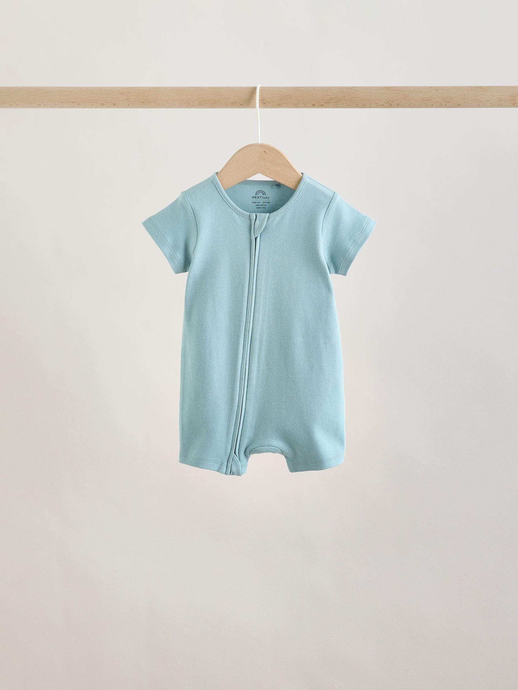 Green Two Way Zip Baby Rompers 3 Pack (0mths-3yrs) image 6