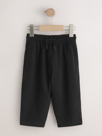 Black Wide Fit Soft Touch Jersey Joggers (3mths-7yrs) image 1