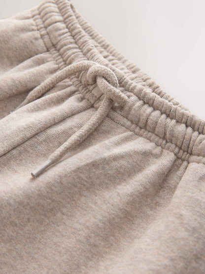 Oatmeal Marl Wide Fit Soft Touch Jersey Joggers (3mths-7yrs) image 3