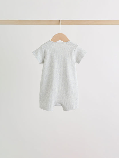 Neutral Two Way Zip Baby Rompers 3 Pack (0mths-3yrs) image 6