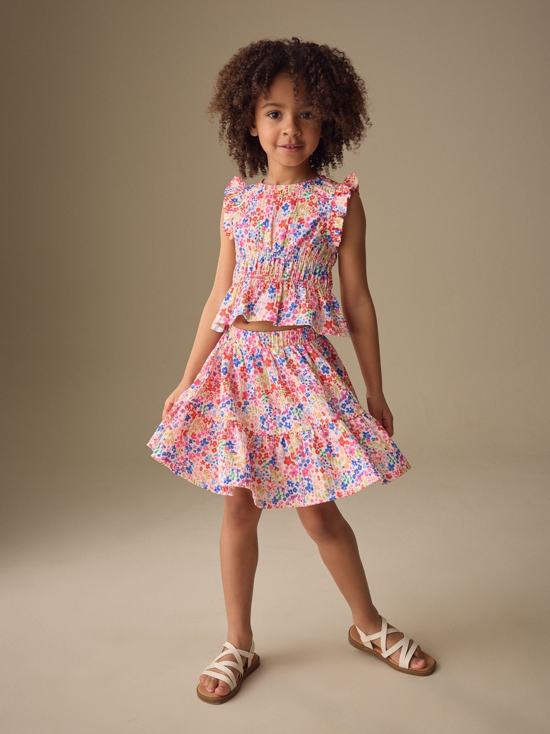 Dsiney Kidz - Bright Ditsy Top And Skirt Set (3-16yrs) image 1