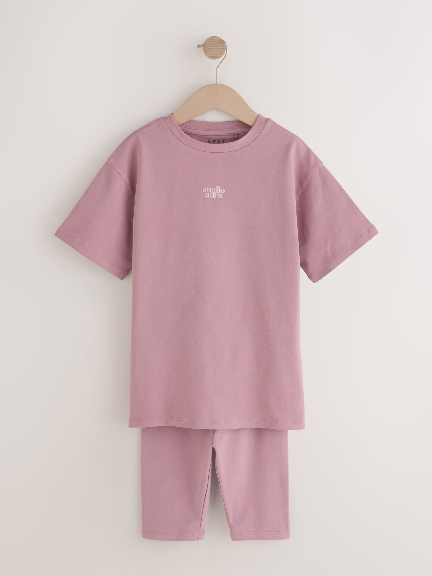 Dsiney Kidz - Pink/Brown Oversized T-Shirt and Cycling Shorts Set 2 Pack (3-16yrs) image 10