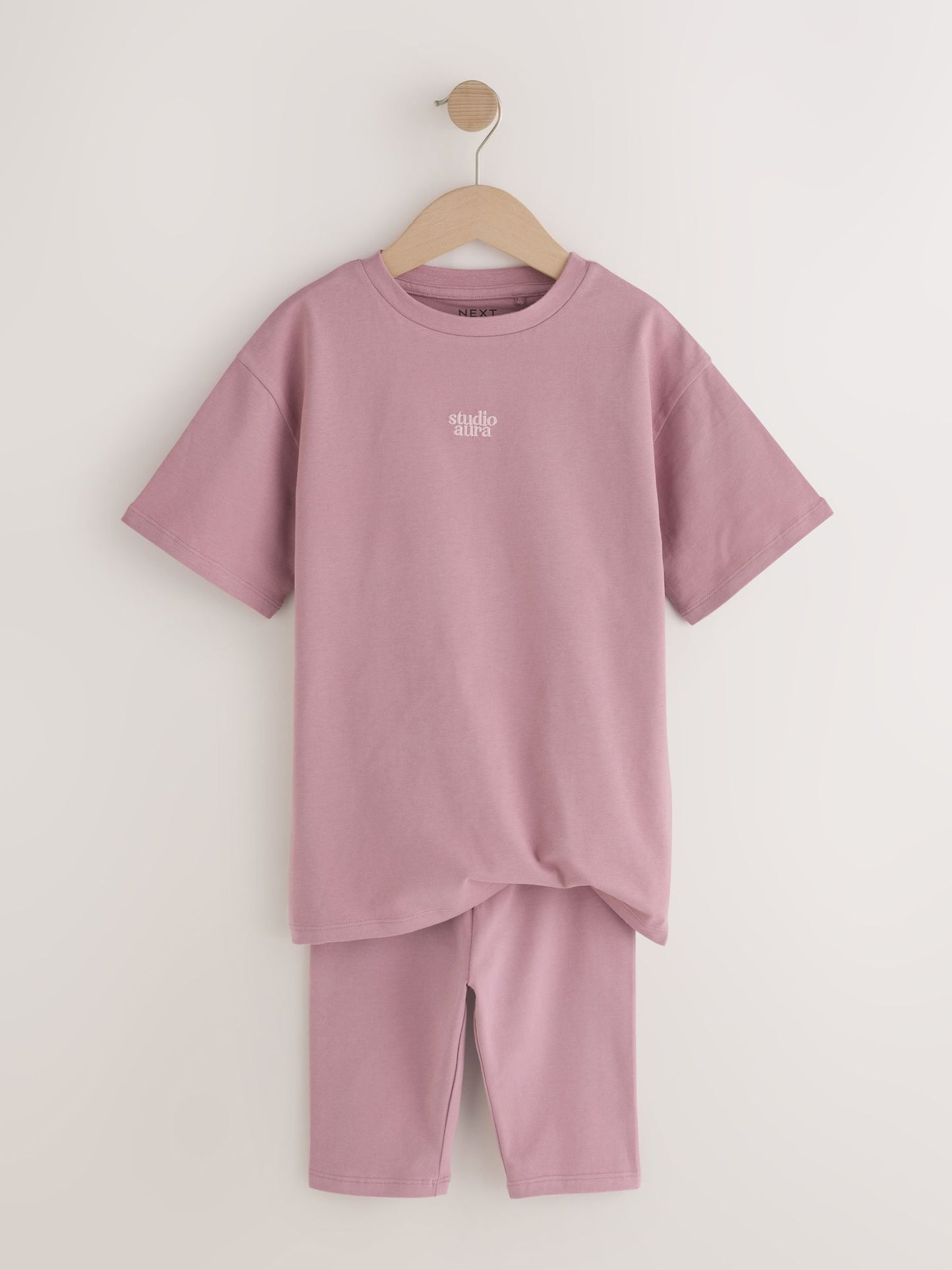 Dsiney Kidz - Pink/Brown Oversized T-Shirt and Cycling Shorts Set 2 Pack (3-16yrs) image 9