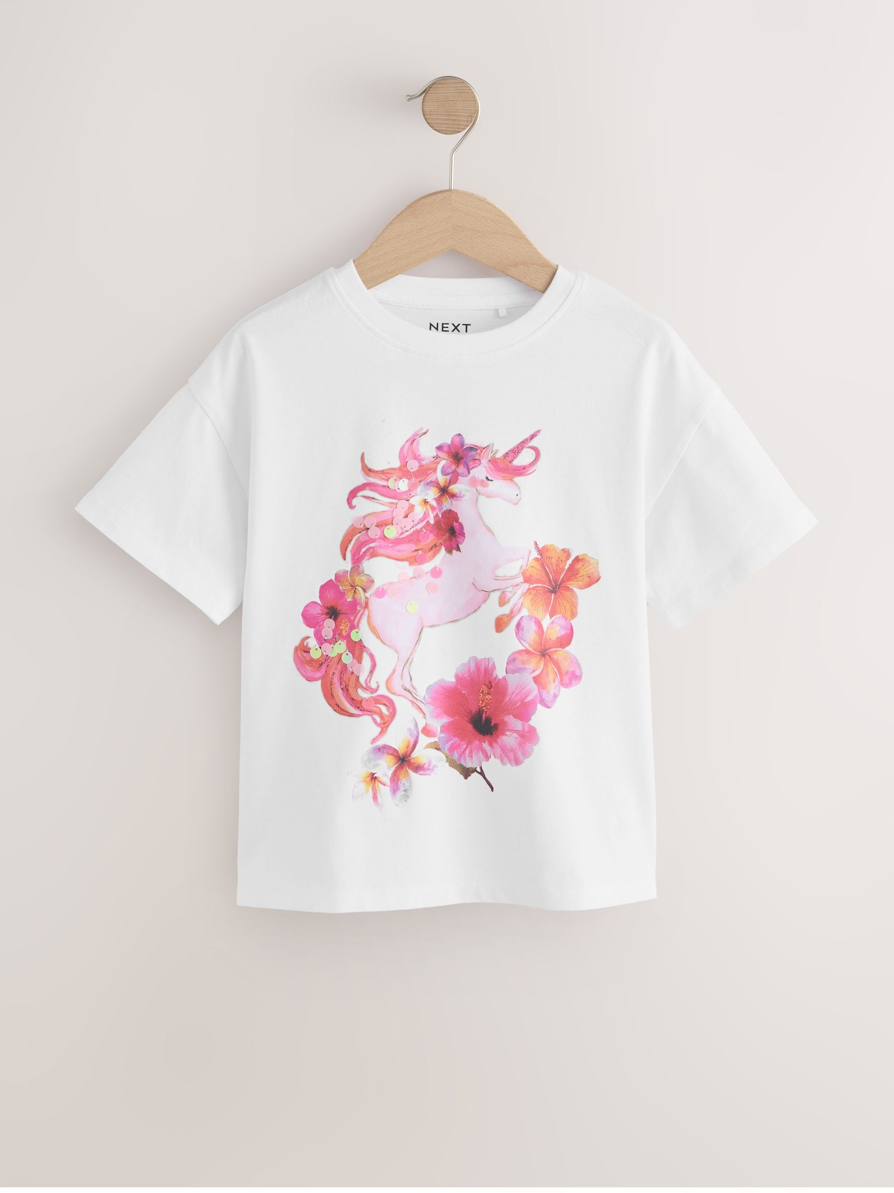 Dsiney Kidz - Lilac 4 Pack Unicorn Sequin T-Shirts (3-16yrs) image 5