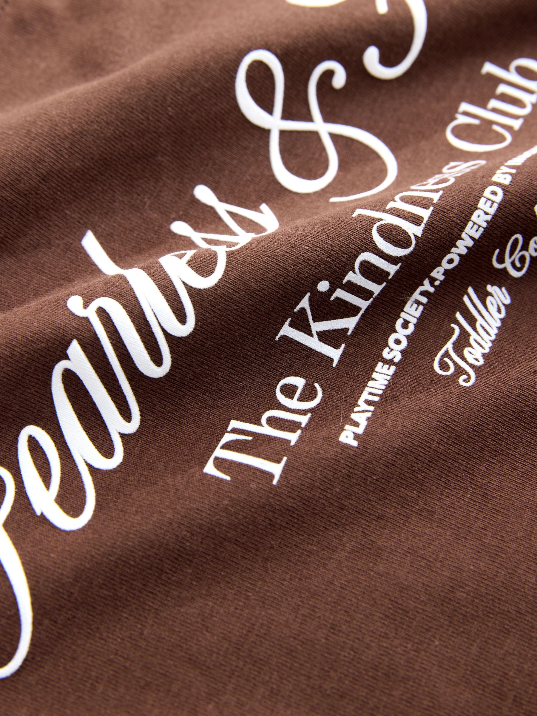 Chocolate Brown Slogan Long Sleeve Back Print T-Shirt (3mths-8yrs) image 4