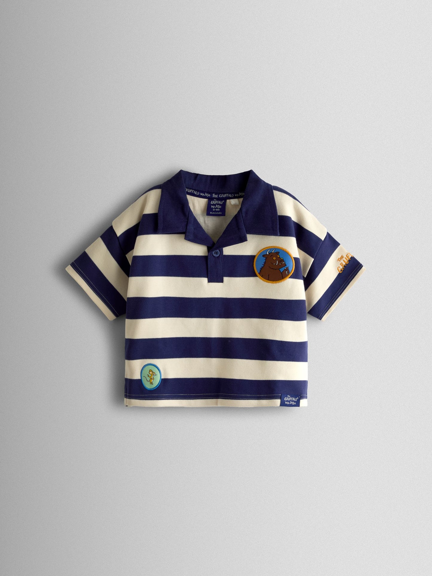 Dsiney Kidz - JoJo Maman Bébé Navy Blue The Gruffalo Relaxed Fit Polo image 1