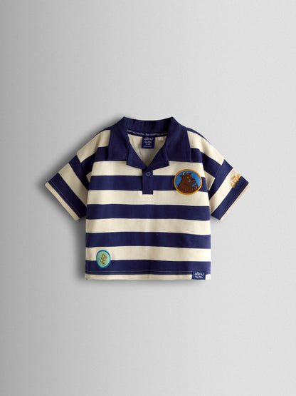 Dsiney Kidz - JoJo Maman Bébé Navy Blue The Gruffalo Relaxed Fit Polo image 1