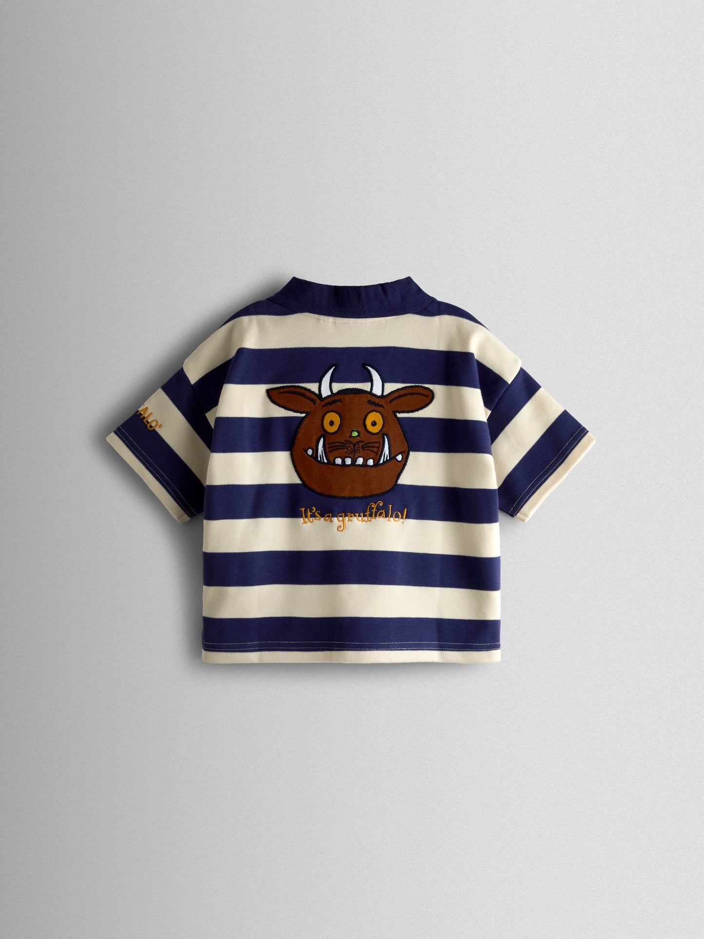 Dsiney Kidz - JoJo Maman Bébé Navy Blue The Gruffalo Relaxed Fit Polo image 2